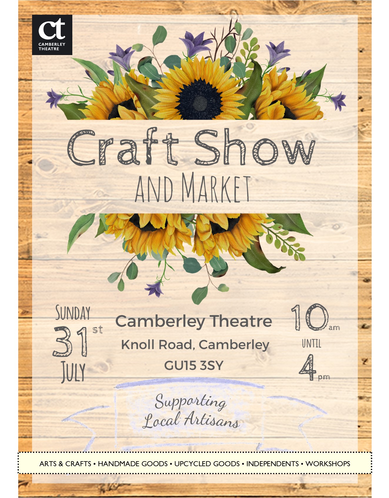 Event image for the Craft Fair at Camberley Theatre