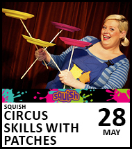 Booking link for Circus Skills With Patches 28 May 2022