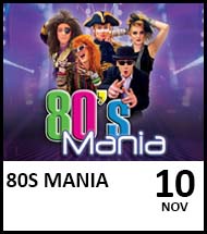Booking link for 80s Mania on 10 November 2022