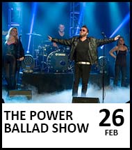 Booking link for The Power Ballad Show on 26 February 2022