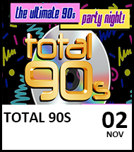 Booking link for Total 90's event on 2 November 2023