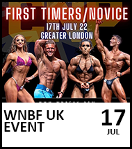 Booking link for WNBF First Timer/ Novice Event on 17 July 2022