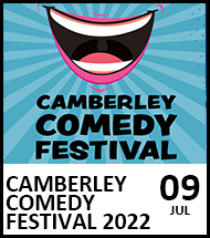 Booking link for Camberley Comedy Festival on 9 July 2022