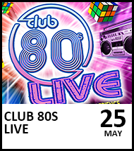 Booking Link for Club 80s - 25 May 2024