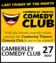 Booking link for Camberley Comedy Club on 27 May 2022