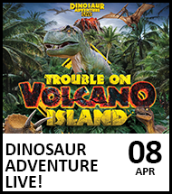 Booking link for Dinosaur Adventure Live! - 8 April 2024