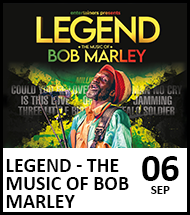 Booking link for Legend - the Music of Bob Marley - 6 September 2024