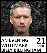 Booking link for An evening with Mark Billy Billingham on 21st April 2022