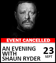Event cancelled image for Shaun Ryder on 23 September 2022