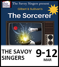Booking link for The Savoy Singers: The Sorcerer on 9-12 March 2022