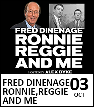 Booking link for Fred Dinenage: Ronnie, Reggie and Me - 3 October 2024
